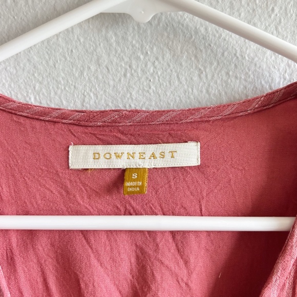 Downeast Pink and White Striped Blouse - Picture 3 of 8